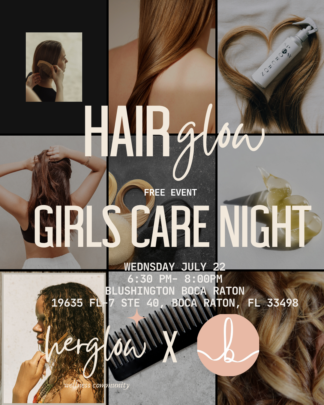 HairGlow ✨ GIRLS CARE NIGHT with Blushington 💄
