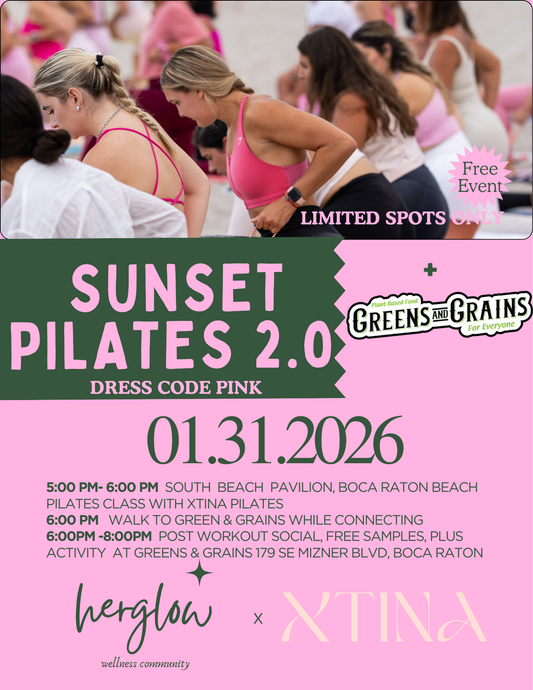 Sunset Pilates 2.0💖plus Greens and Grains Social ✨